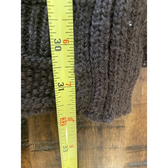 Hekla & Co Women's Cardigan Brown Ruffle Neck Long Sleeve Size Medium Wool Blend - Picture 8 of 8